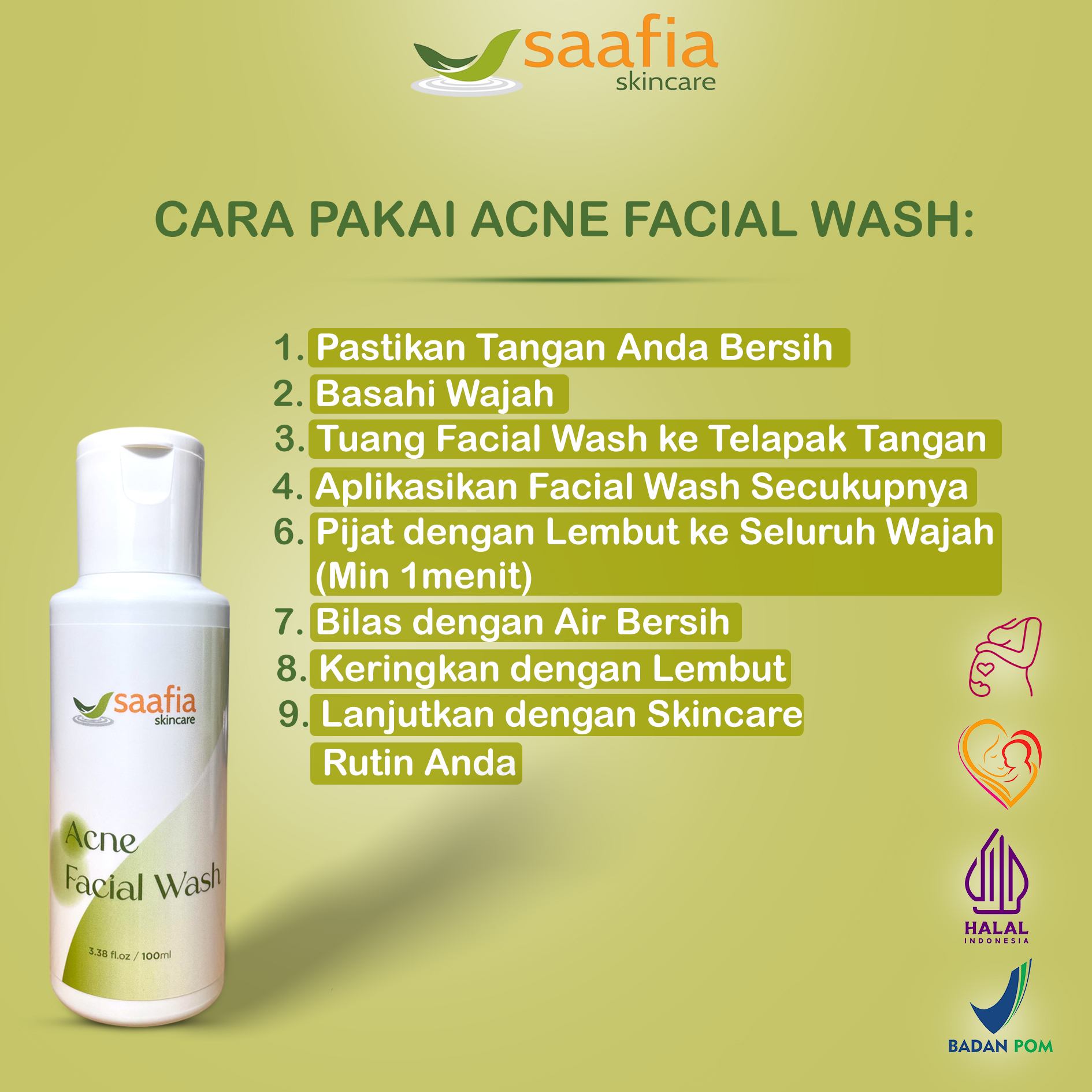 Cara Pakai Acne Facial Wash