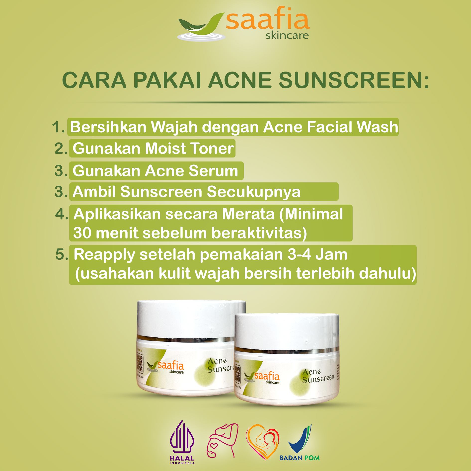 Cara Pakai Acne Sunscreen