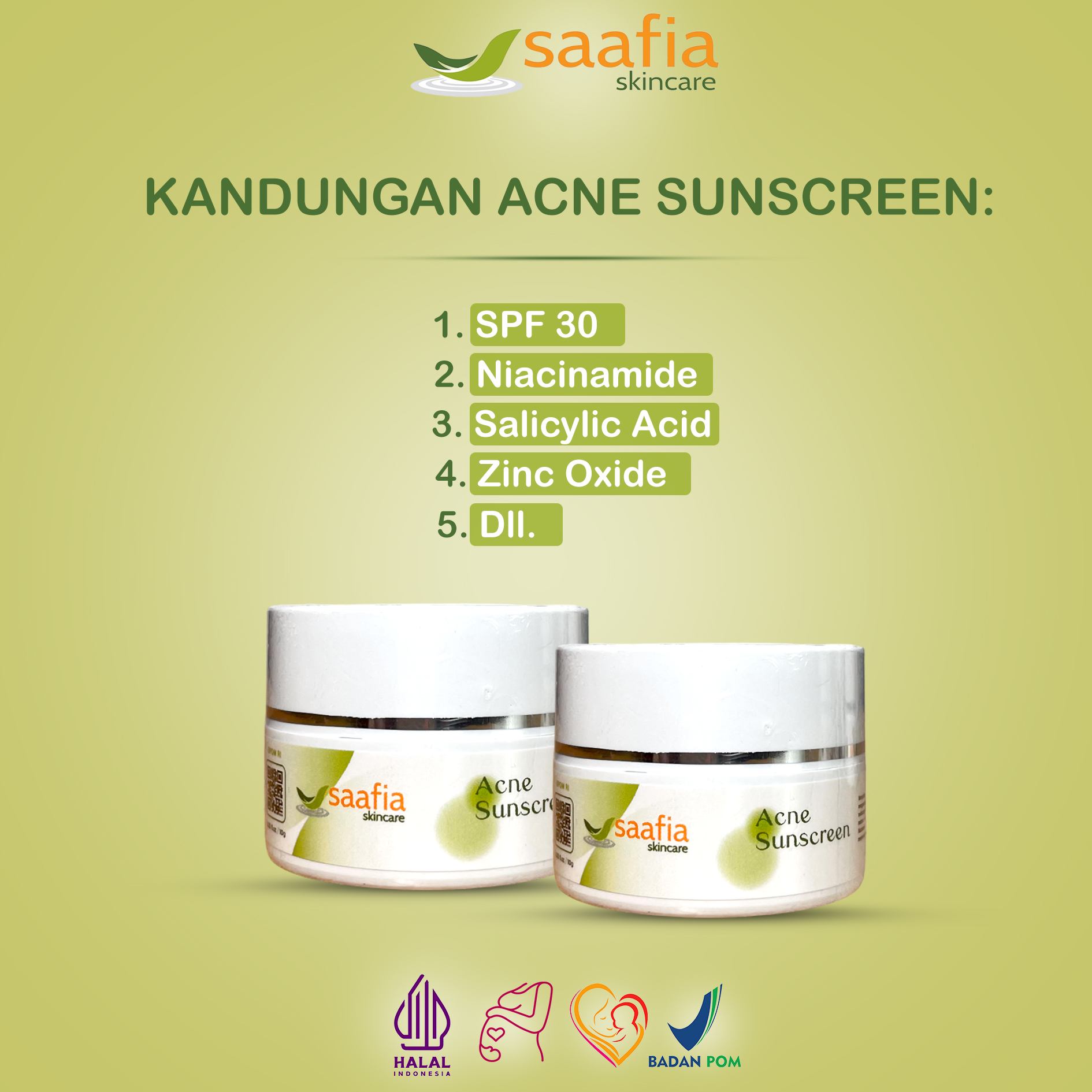 Kandungan Acne Sunscreen
