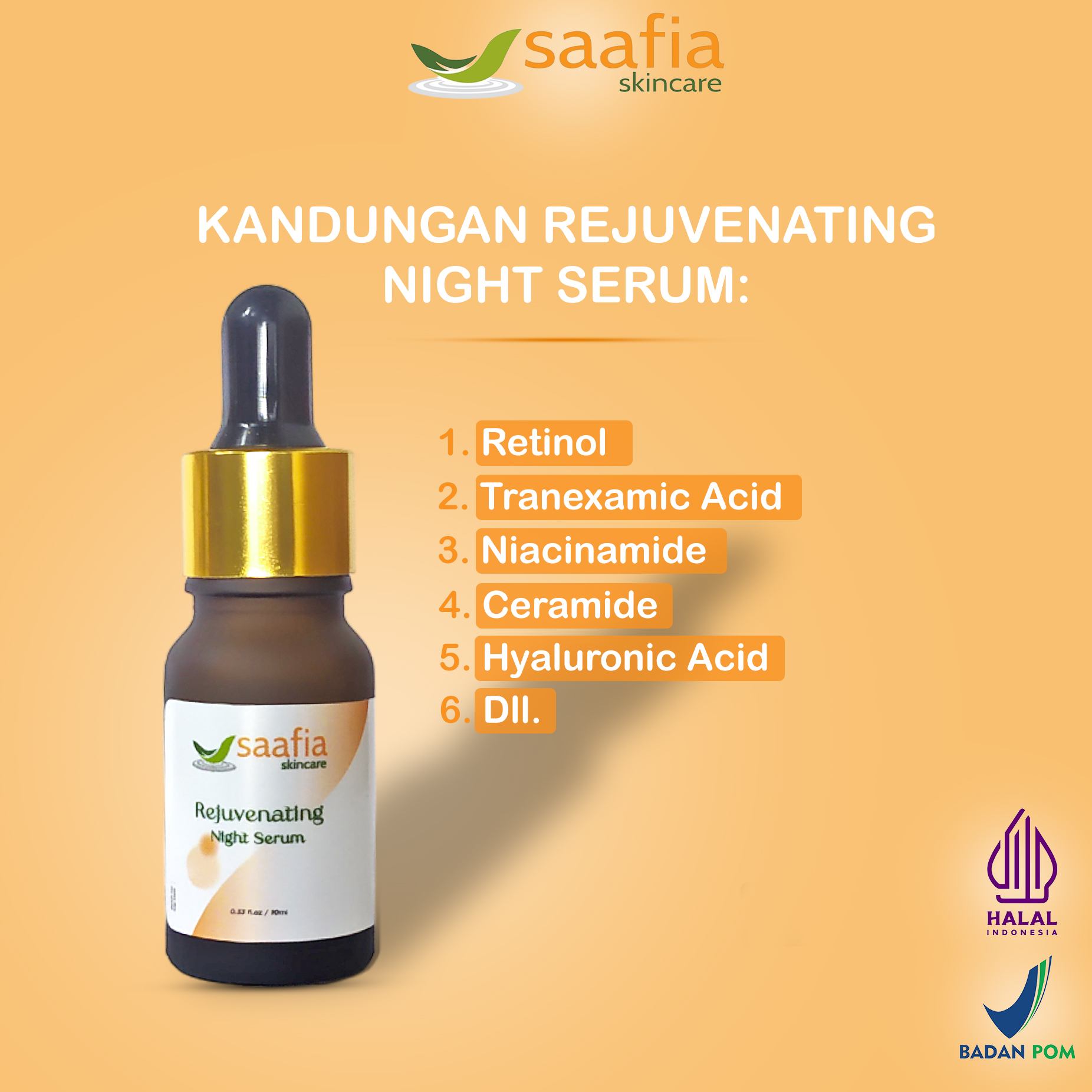 Kandungan Rejuvenating Night Serum