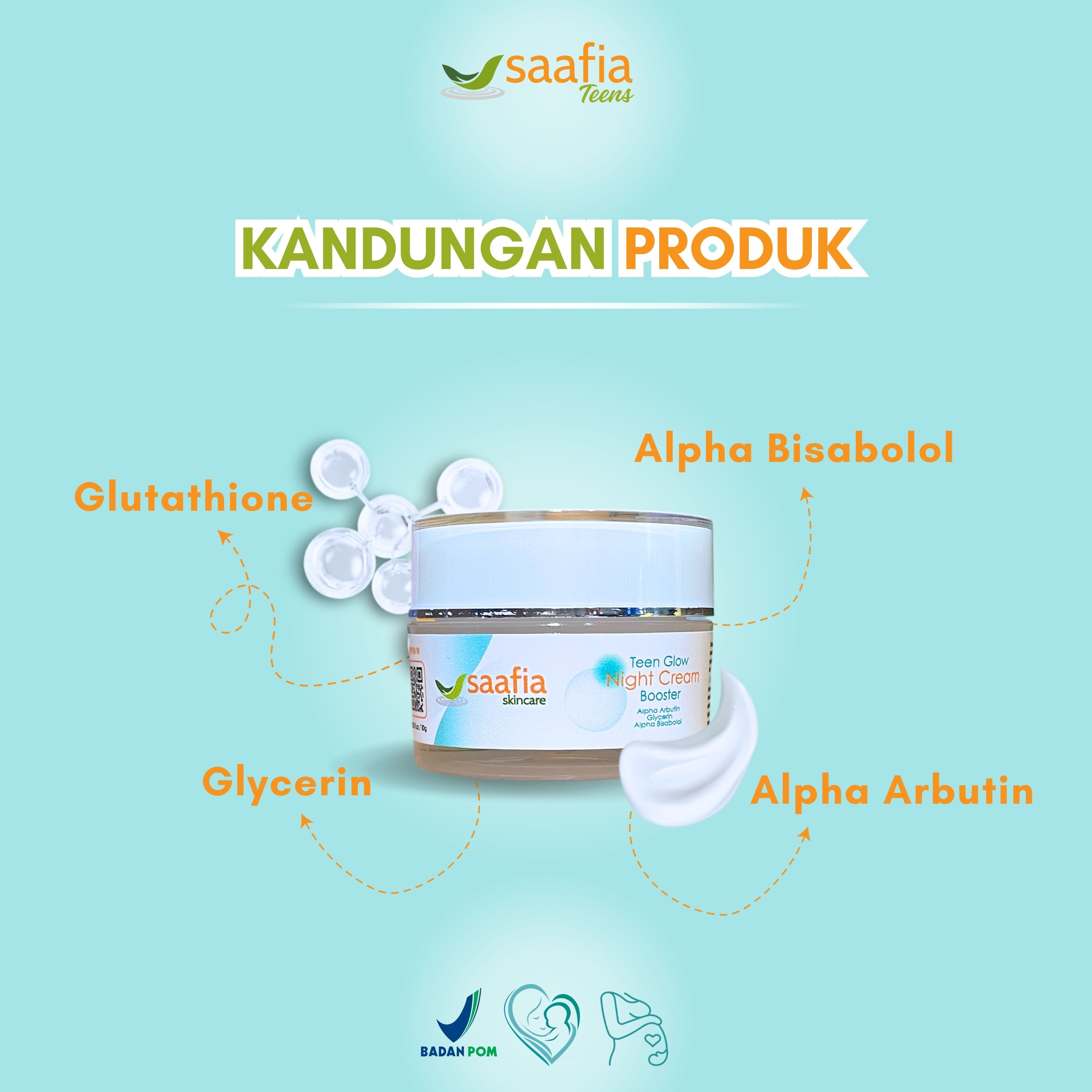 Kandungan Teen Glow Night Cream Booster